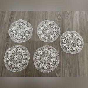 Lace Crochet Doilies (Placemats) “5 Piece Set”